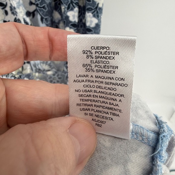 VTG Women's Size Medium Dress Blue Y2K 90s Fairy Boho Floral Milkmaid Coquette - Picture 6 of 10